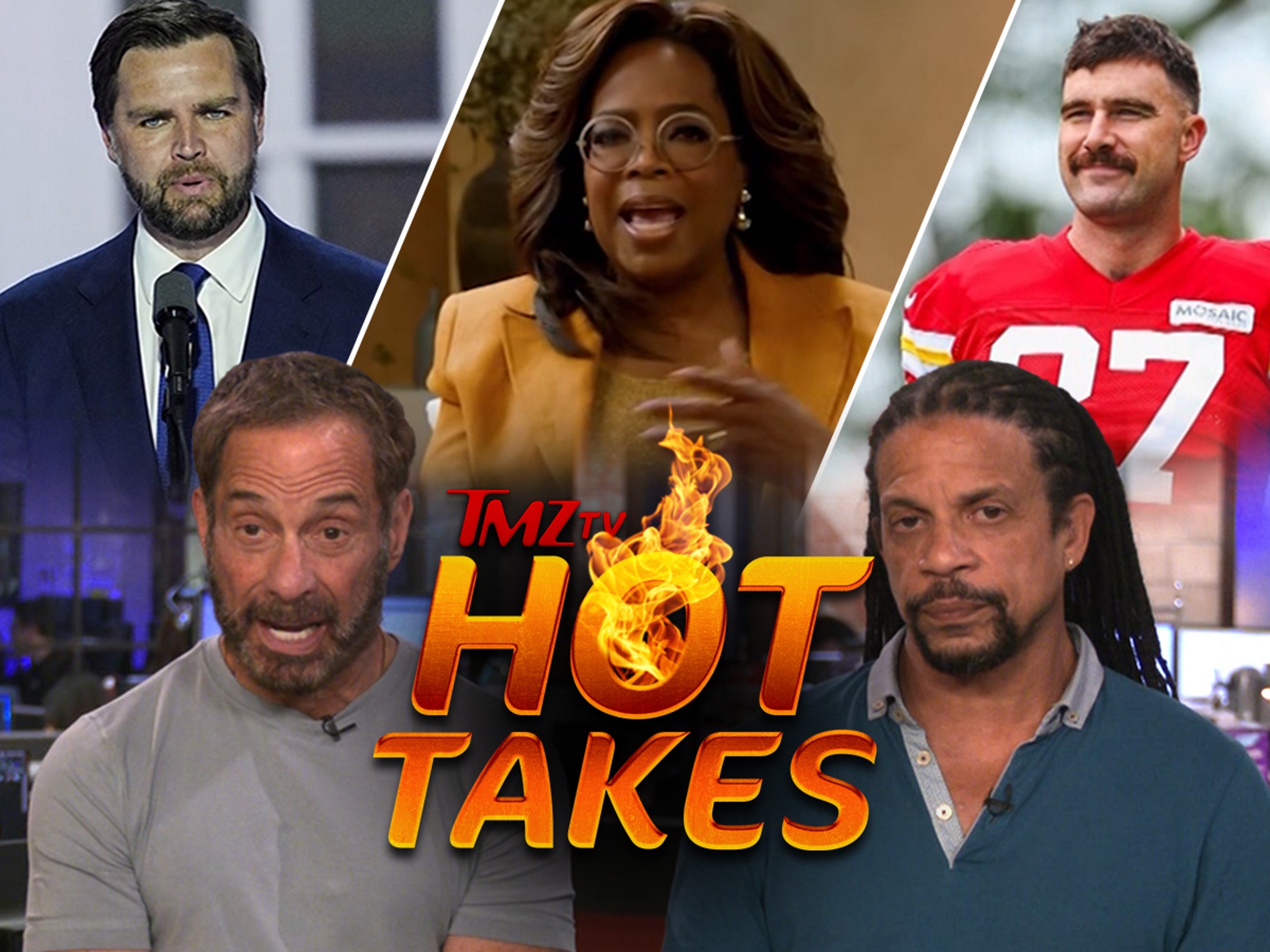 TMZ TV Hot Takes: J.D. Vance Clears Air, Oprah Winfrey, Gayle King, Travis  Kelce