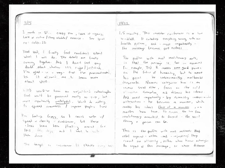 luigi mangione notebook 1