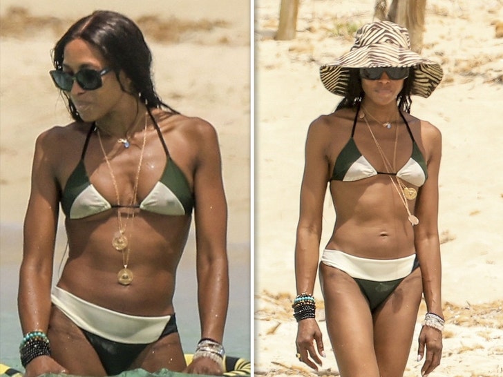 Naomi Campbell Wearing Bikini in Ibiza