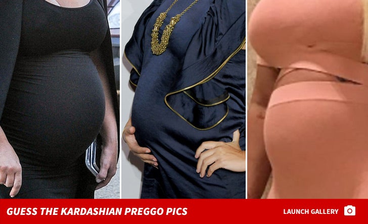 Kardashians About To Pop -- Guess Whose Baby Bump!