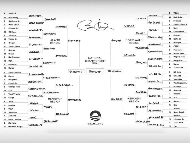 Obama picks Kansas, UConn to win NCAA tourneys – Orange County Register