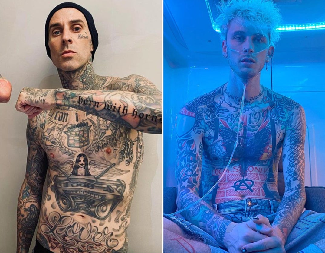 Travis Barker (45) vs. Machine Gun Kelly (31) -- Totally Tatted Edition