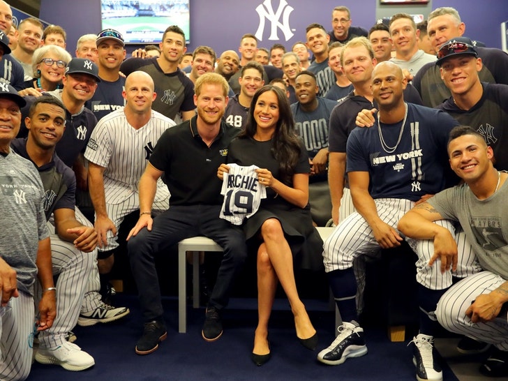 Meghan Markle, Prince Harry Gifted 'Archie' Jersey at Yankees Game in London