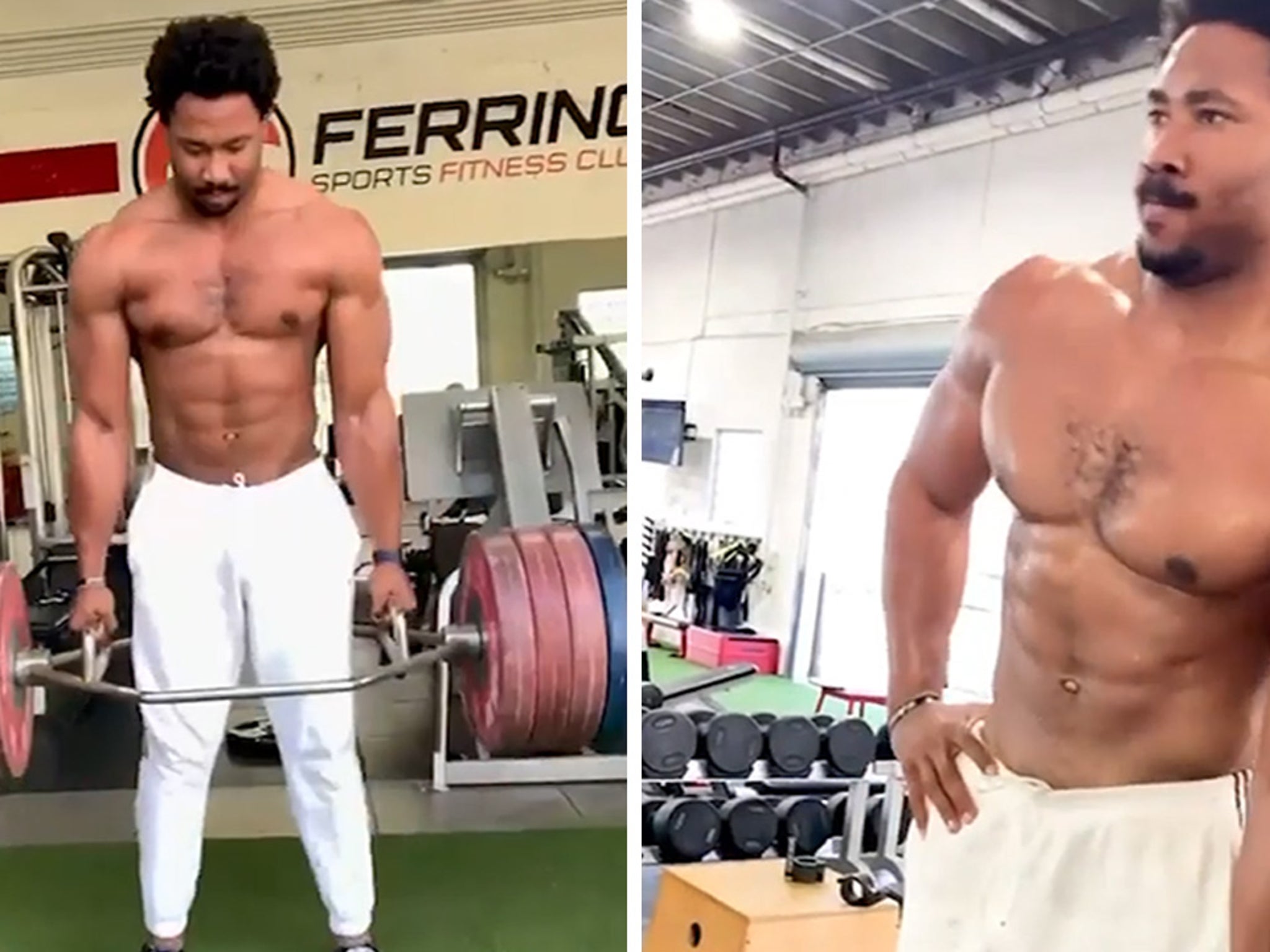 myles garrett no shirt