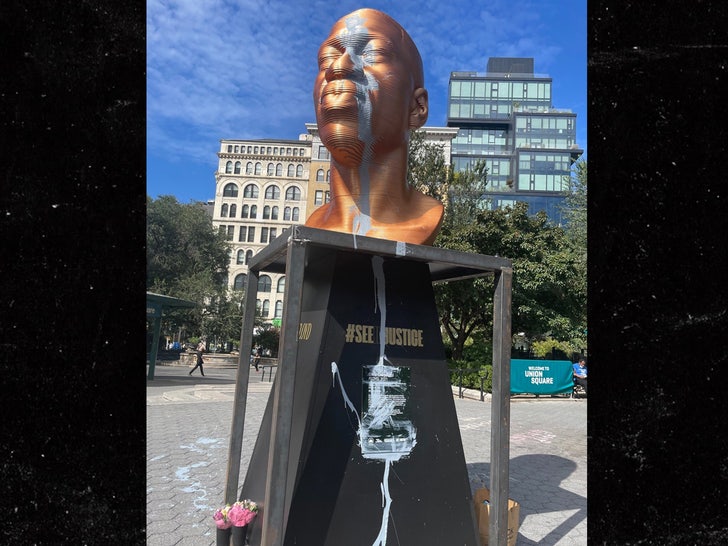 george floyd statue vandalized
