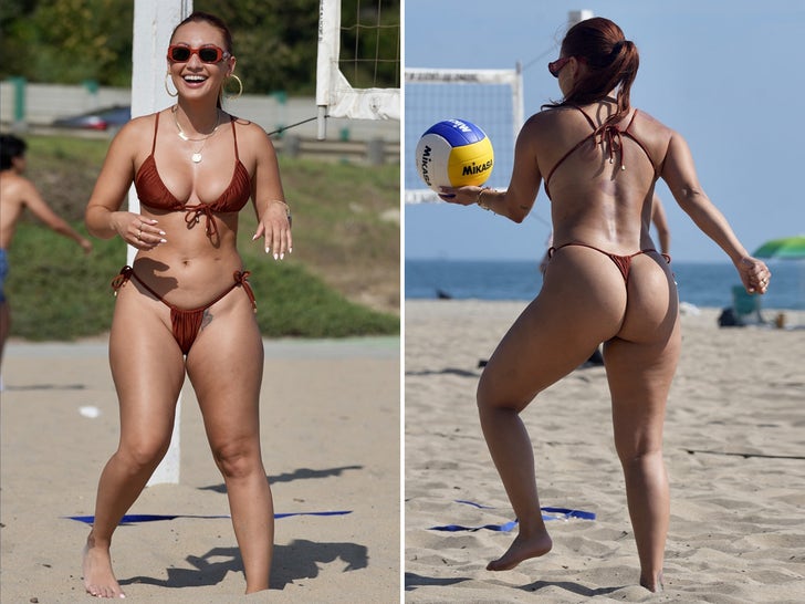 Francia Raisa Serving Hotness During Bikini Volleyball