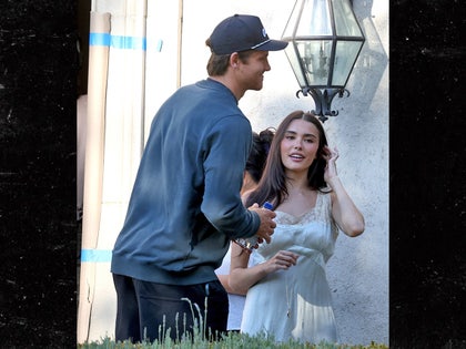 Justin Herbert Madison Beer backgrid