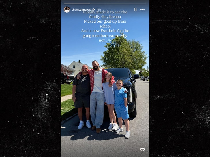 drake gifts family escalade insta 1