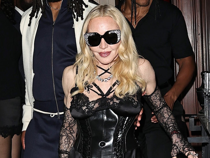Madonna Exits Party After Night Out With Kids Lourdes and Rocco