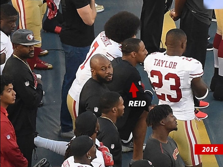 Colin Kaepernick joined by Eric Reid in kneeling for national anthem  protest, Colin Kaepernick