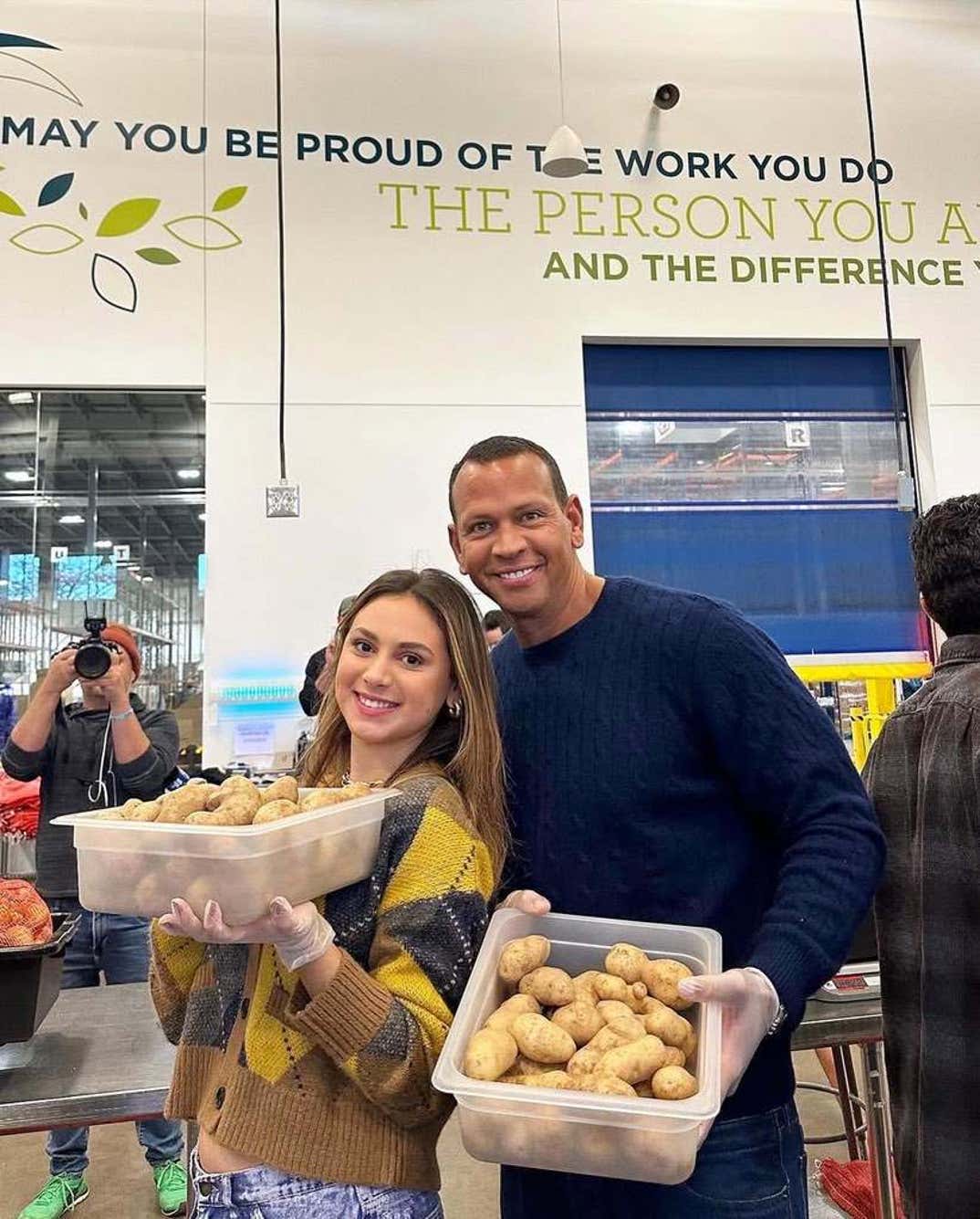 Alex and Ella Rodriguez with Second Harvest Heartland