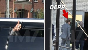 Johnny Depp Waves Out of Car Window on Way To Court, Similar To Michael Jackson