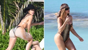 Kim Kardashian Wears Bikini on Vacay with Sisters, Draws Bianca Comparison