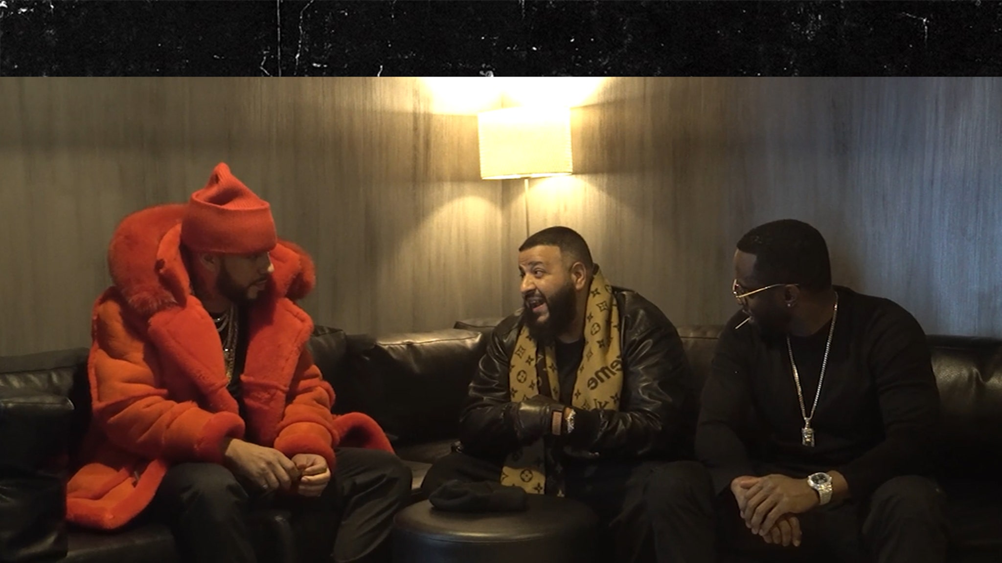 Diddy in Intense Convo With French Montana, DJ Khaled at Super Bowl LII Party, Exclusive Video