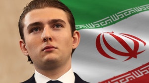 barron trump with an iranian flag getty