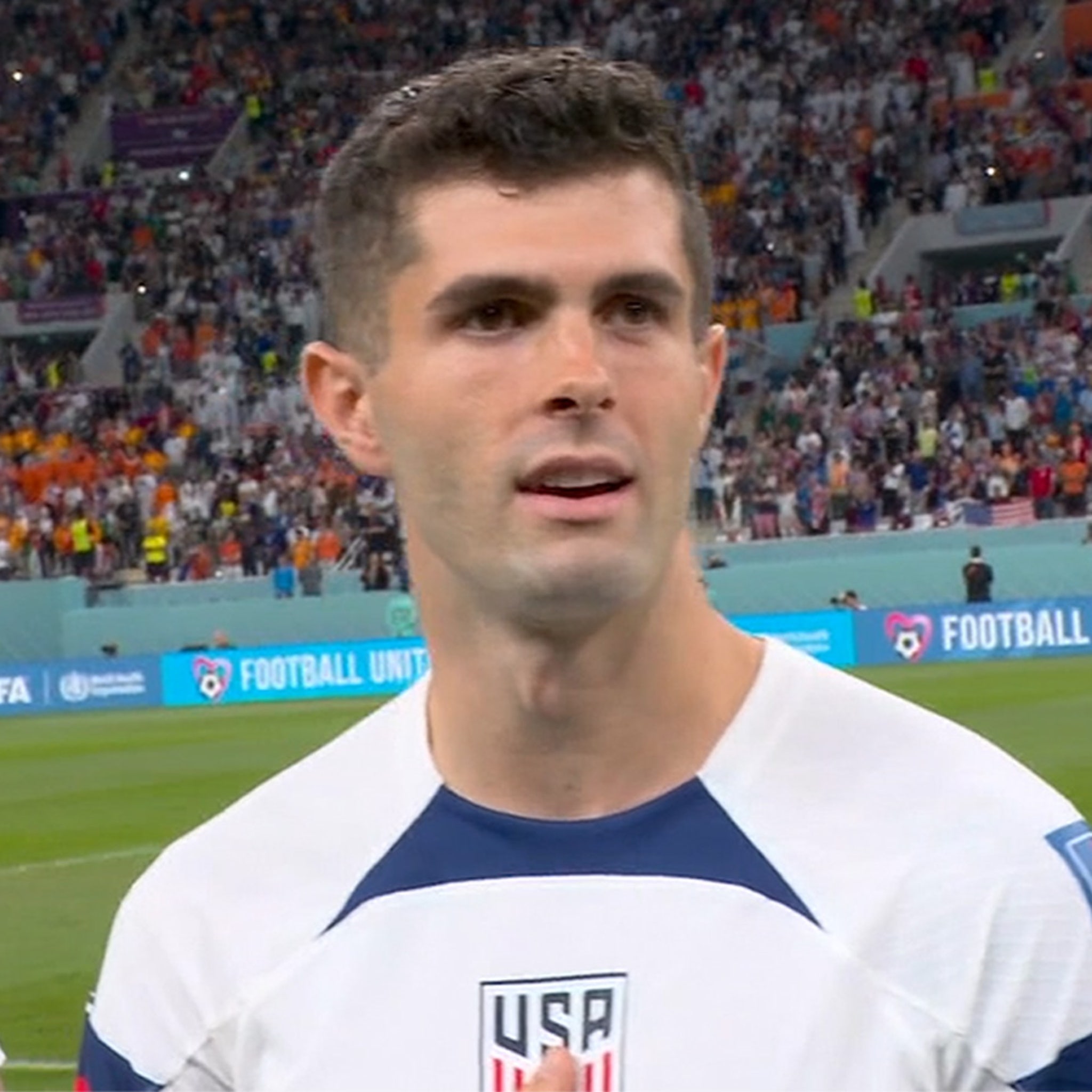 Christian Pulisic of the United States of America looks on during