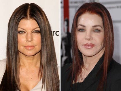 Fergie and Priscilla Presley