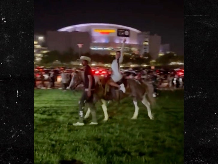 Beyoncé Fan Rides On Horse During Renaissance Tour U.S. Opener