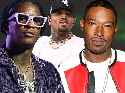 Young Thug and Kevin McCall neutral + Chris Brown getty comp