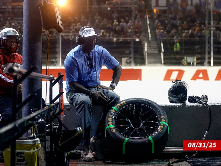 Michael Jordan nascar sideline
