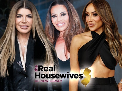 Teresa Giudice, Melissa Gorga, and Dolores Catania on RHONJ getty comp